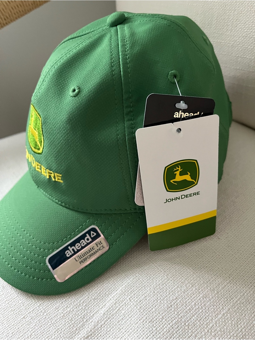 John Deere Ahead Ultimate Fit Performance Hat Cap - NWT - Picture 2 of 4